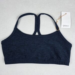 Quince Sports Bra Women's Size Small Heather Blue Athleisure Yoga Gym Workout